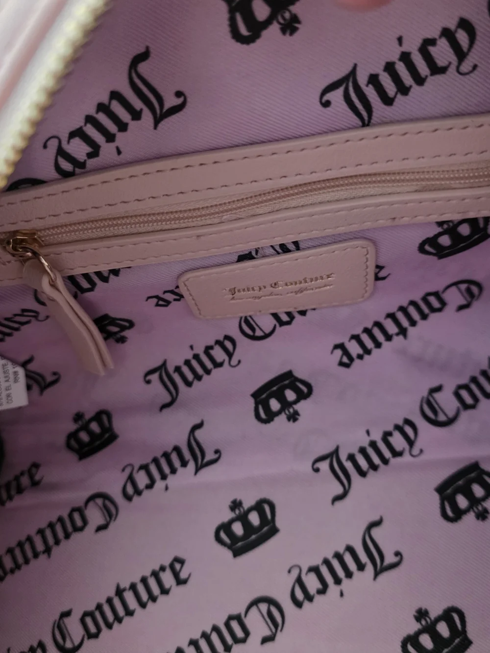 Juicy Couture Sugar Rush  Satchel with Ice Cream Charm In Buff Beige